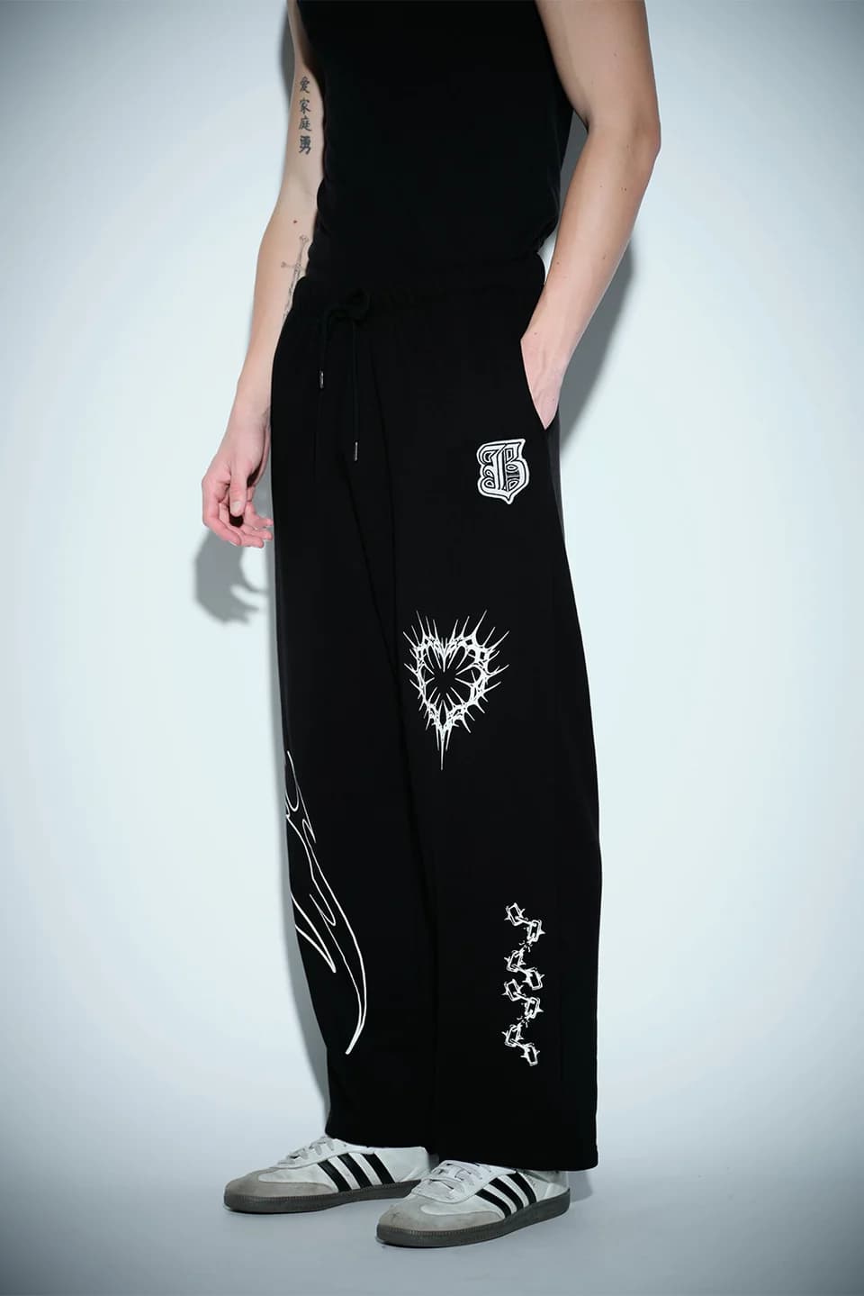 Flameheart Wide Leg Pants — front view